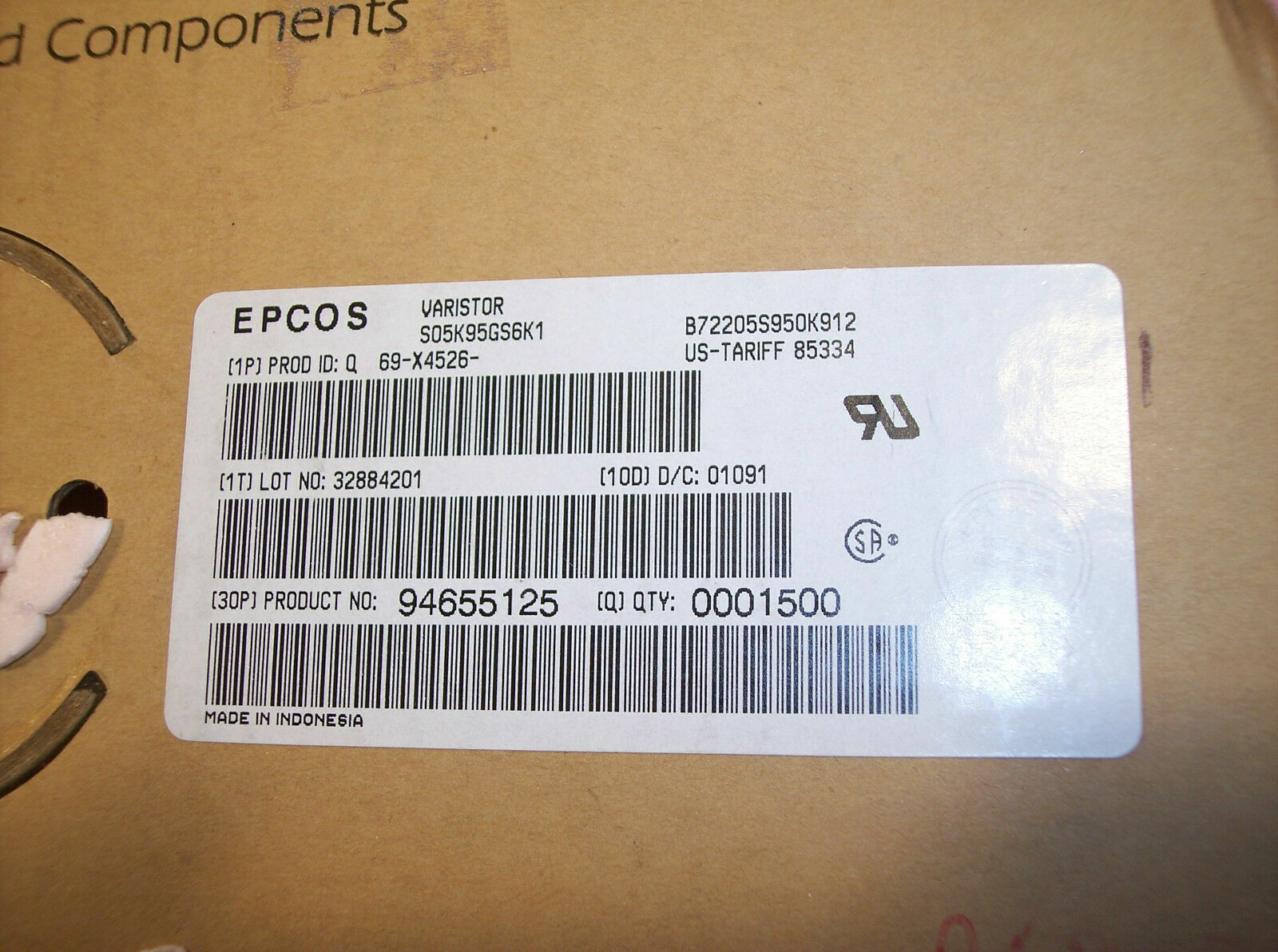 QTY (25) S05K95 EPCOS 5mm 95V METAL OXIDE VARISTORS 05K95