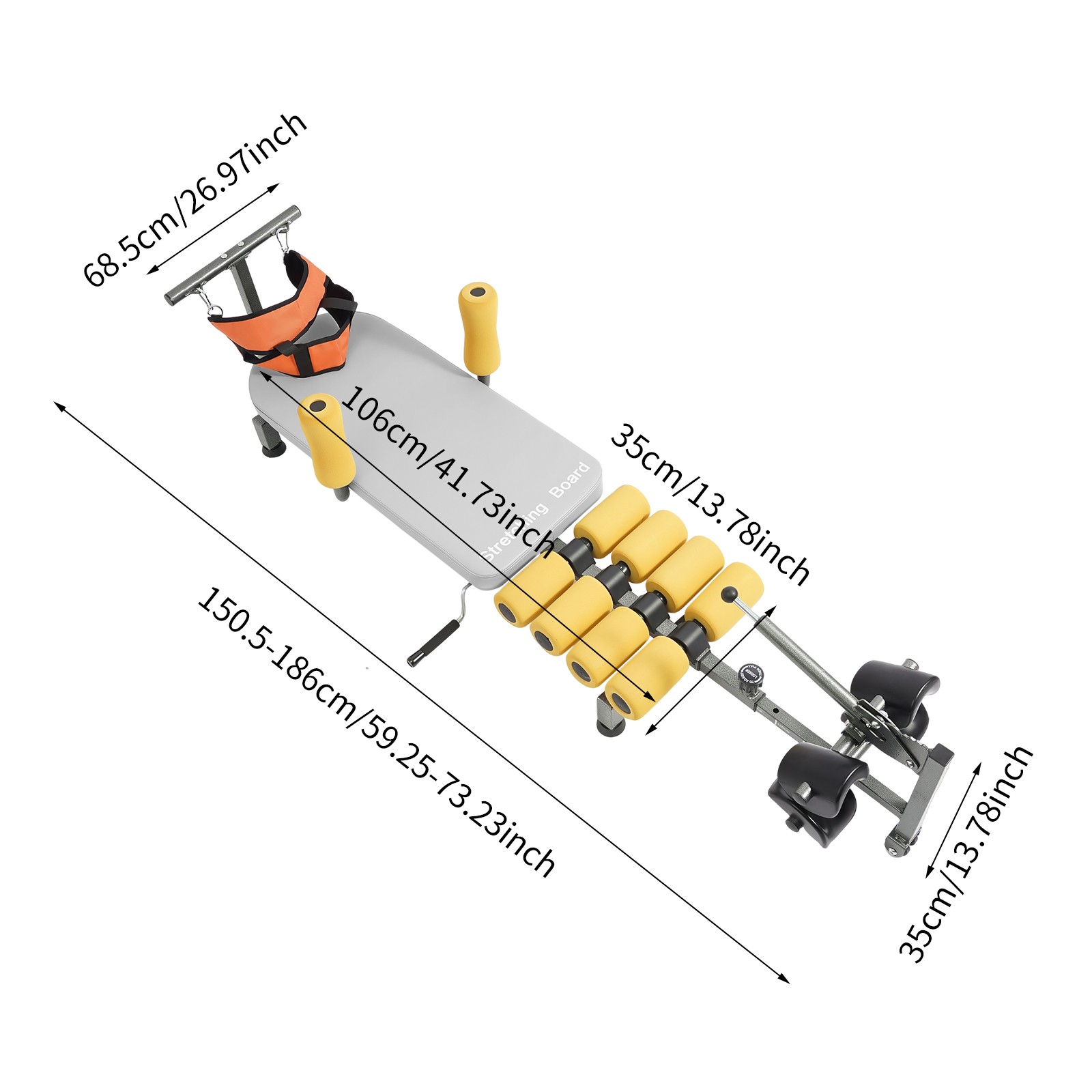 Traction Table Cervical Lumber Spine Back Stretcher Traction Bed 150kg/330.7lbs