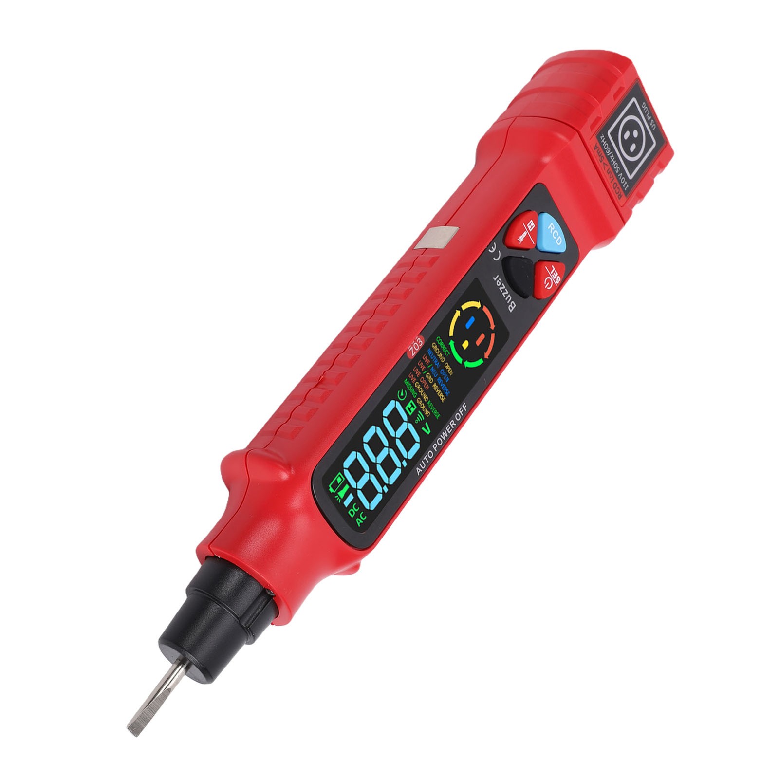 Non Contact Voltage Detector With LCD Display Neutral Live Wire Tester For Ci