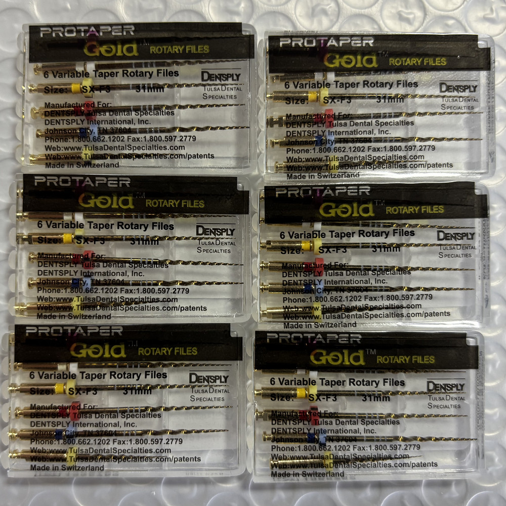 Dentsply Protaper Gold Rotary Files F1,F2,F3,S1,S2,SX Tulsa Assorted Endodontics