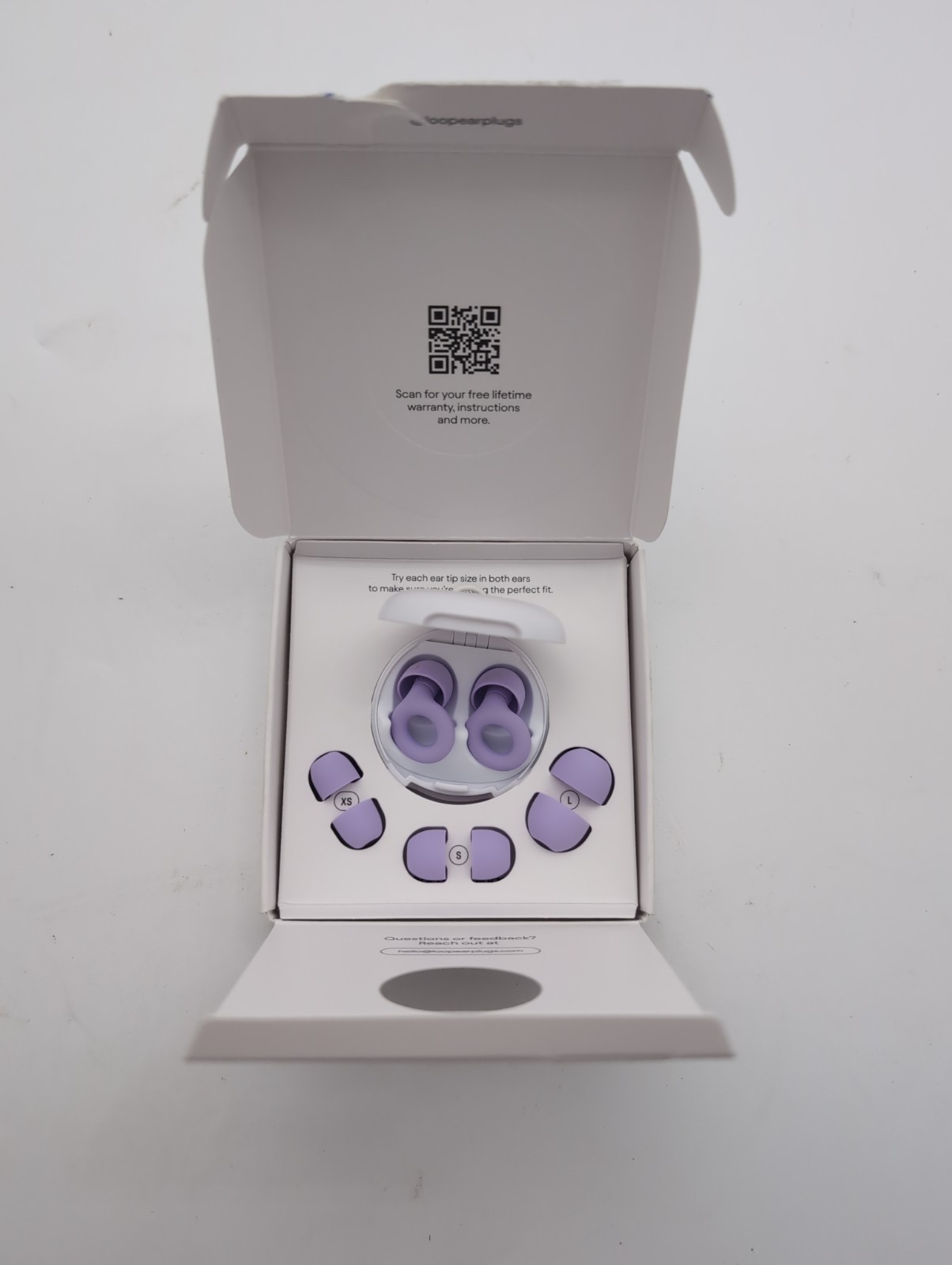 Loop Quiet 2 Earplugs Reusable Noise Reducing Earplugs VIOLET – Open Box