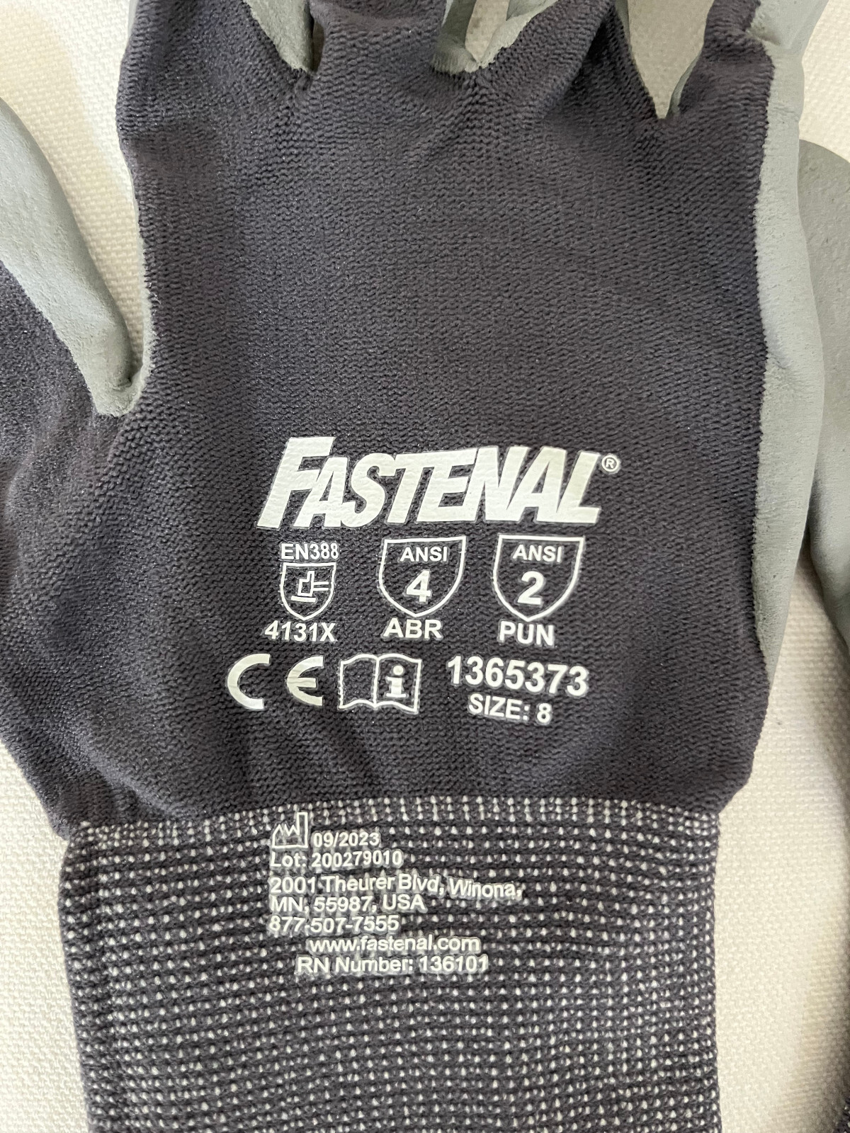Fastenal 262LF Nylon/Spandex Micro Foam Nitrile Breathable Palm Dip Glove- 6 prs