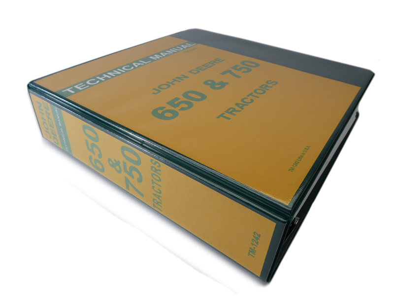 John Deere 650 & 750 Tractor Technical Service Repair Shop Manual Book TM-1242