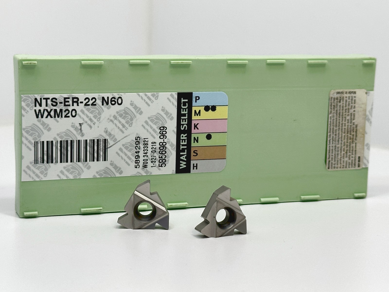 Walter NTS-ER-22 N60 | New Carbide Inserts | 5894295 | Grade WXM20 | 6pcs