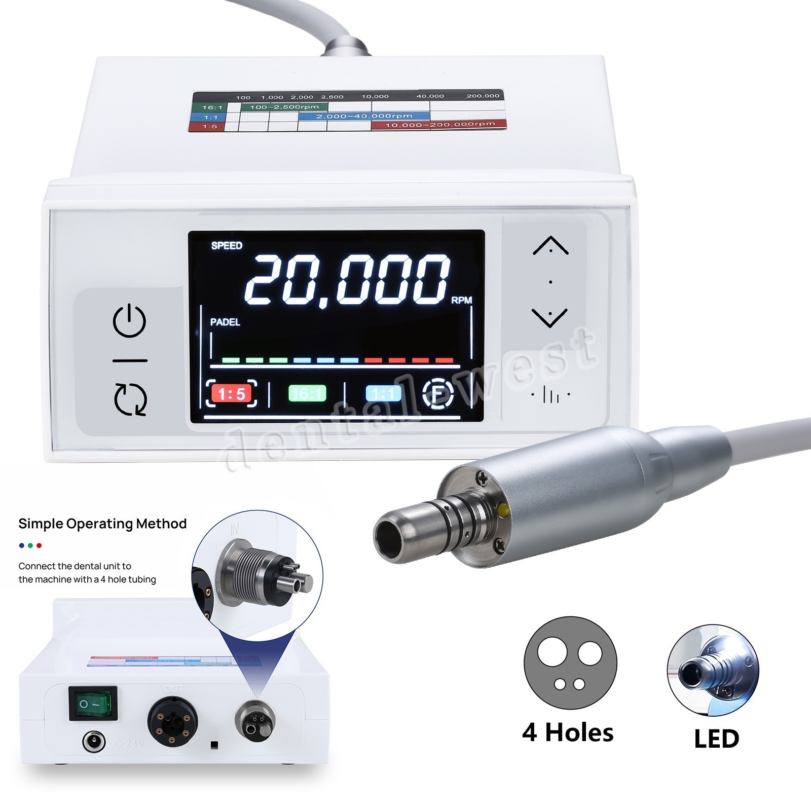 CICADA Dental LED Brushless Electric Mirco Motor LED Screen Touch Button