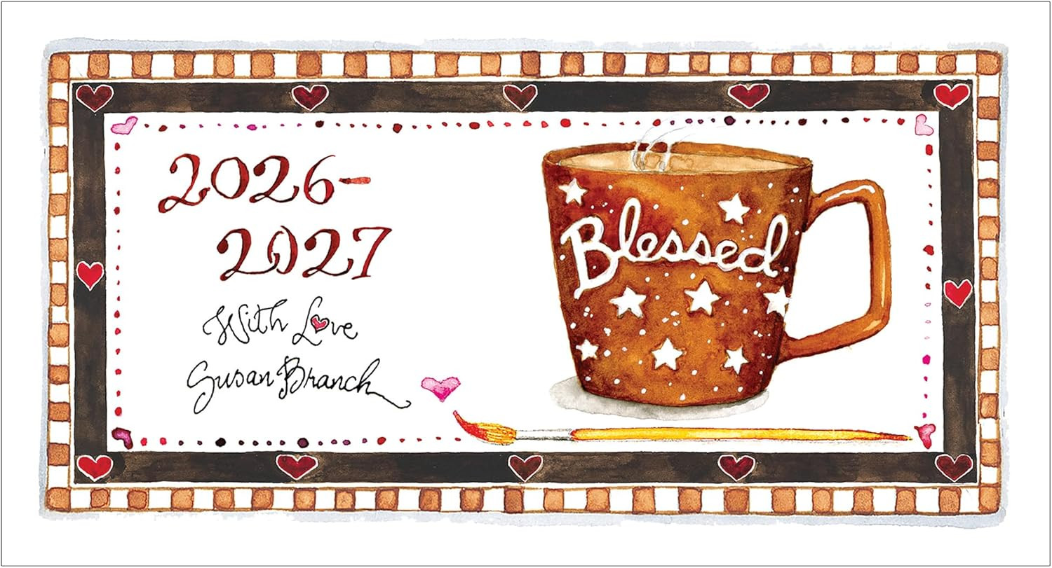 TF Publishing 2026-2027 Susan Branch Small Monthly Pocket Planner with 2 Page La