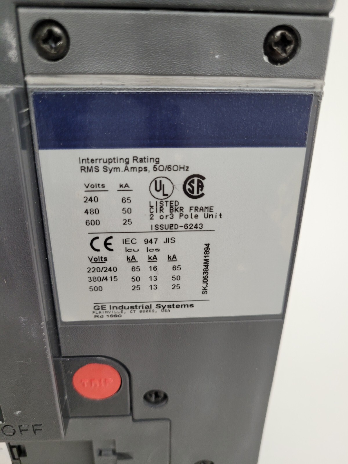 SKHA36AT0800 GE Spectra Circuit Breaker + SRPK800A800 800A Plug -Next Day Option