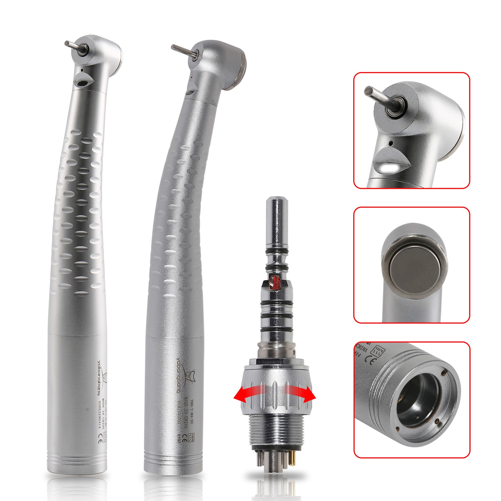 YABANGBANG Dental Fiber Optic LED High Speed Handpiece / LED Quick Coupler 4H/6H