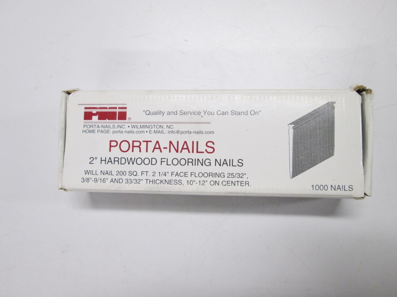PORTA-NAILS 2″ Hardwood Blind Nail Wide T-Head for Flooring Nailer USA 1000/Box