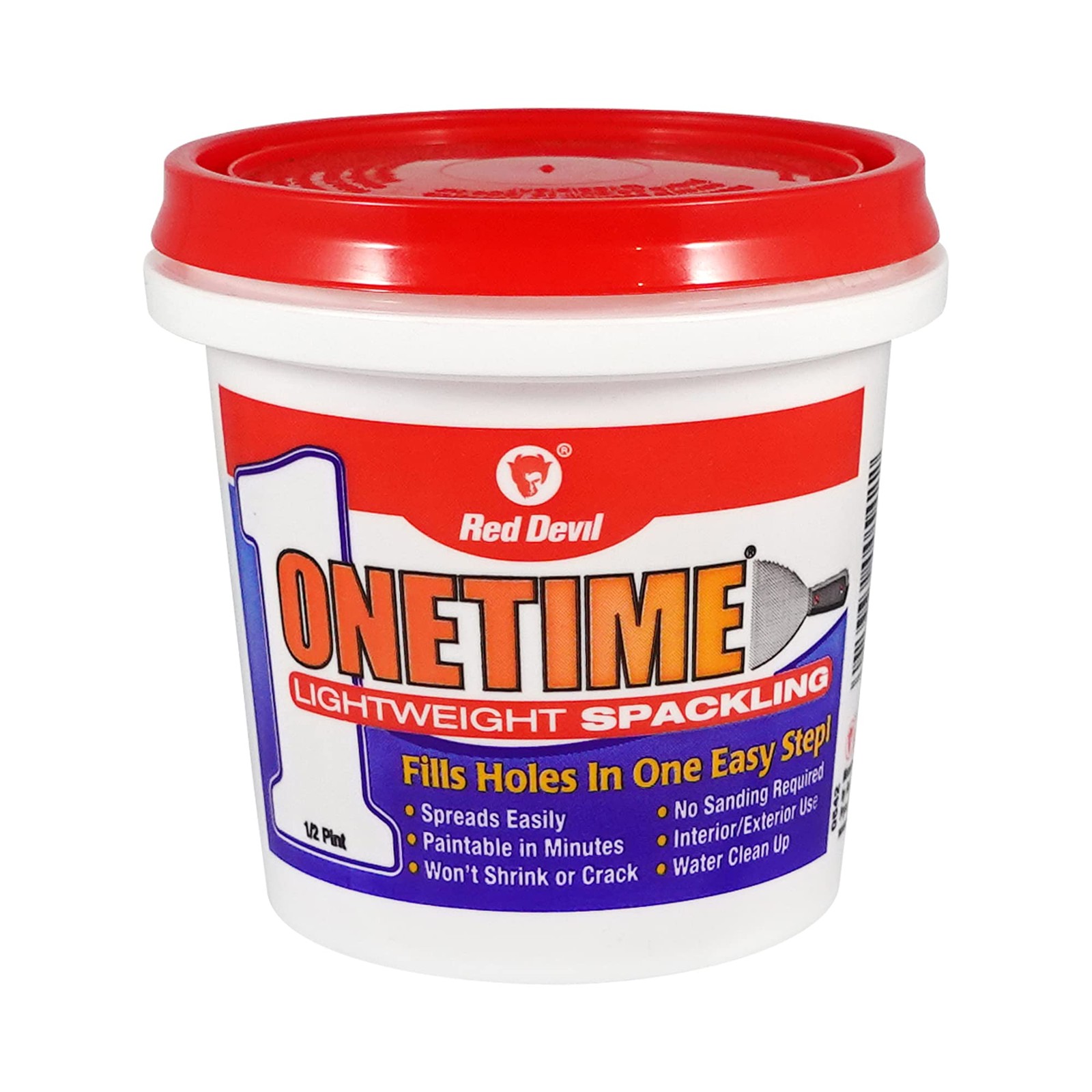 Red Devil 0542 ONETIME Lightweight Spackle Wall Repair, Spackling for Holes D…