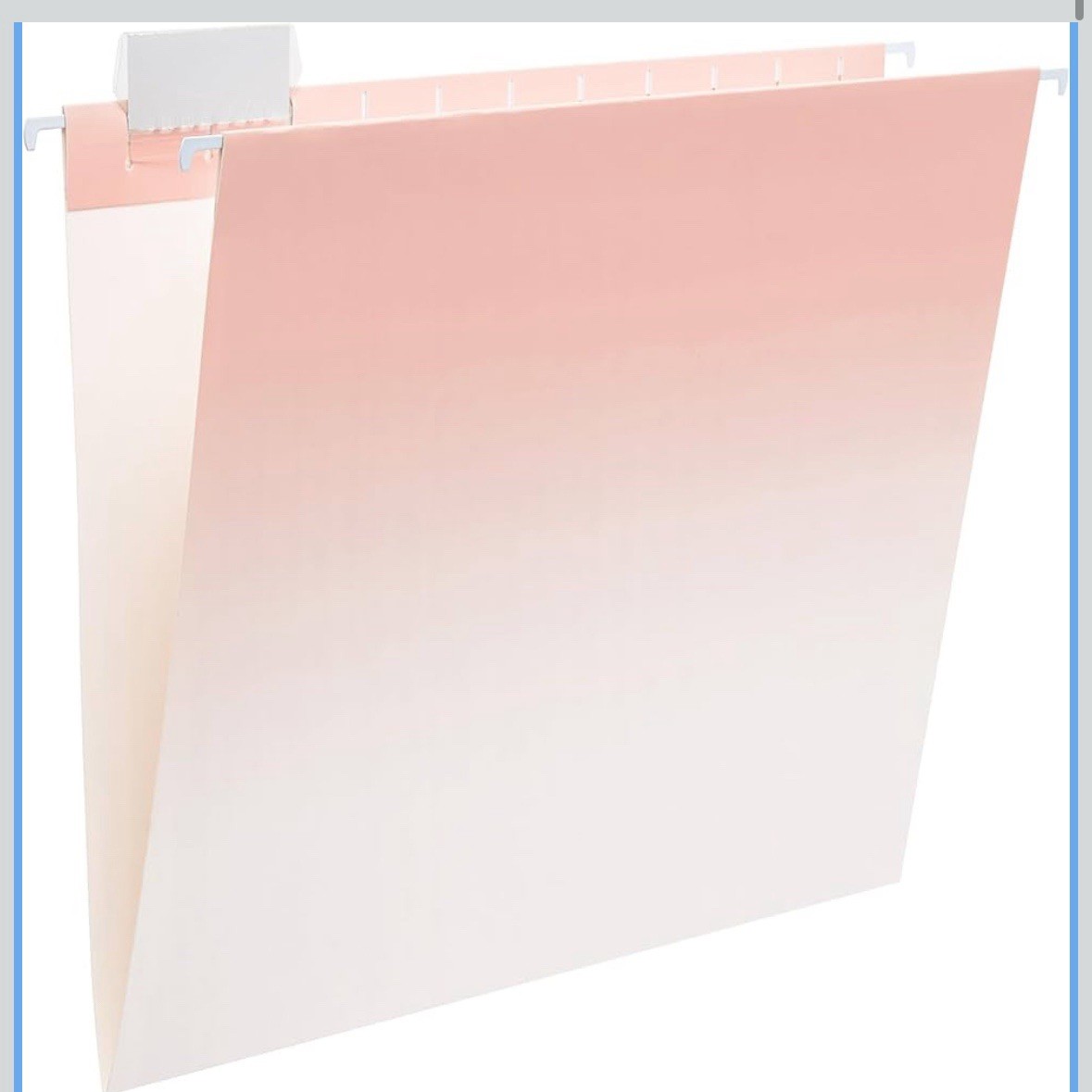 6 Pack Letter Size File Folders Organizer For Filling Cabinet Office Peach