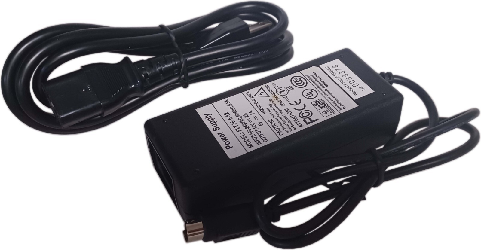 Power Adapter AC DC Round MD 6-Pin DC12V DC5V 12V 5V 2.0A 34W FLY36-5-12