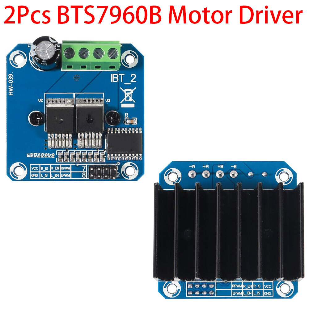 2XDouble BTS7960B DC 43A Stepper Motor Driver H-Bridge PWM For Arduino Smart Car