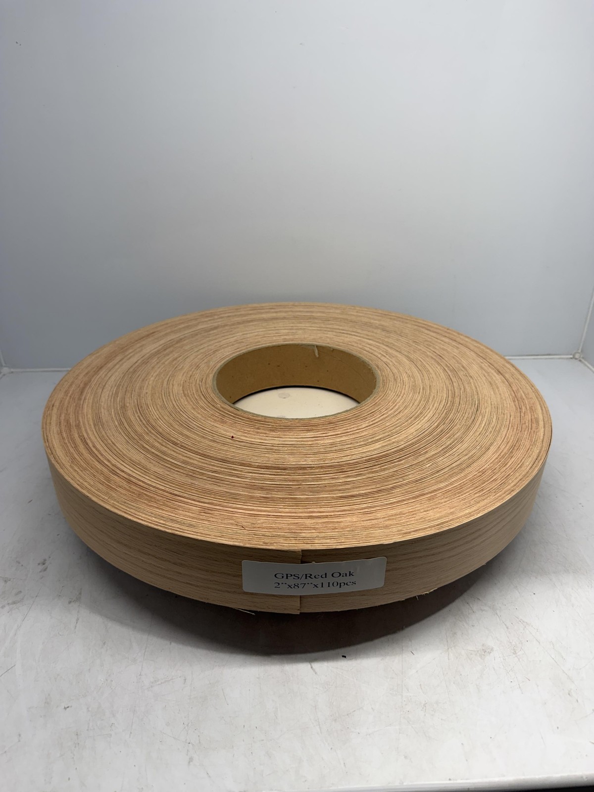 New Roll GPS / Red Oak Veneer Edging 2″ x 87″ x 110 pcs 1/64″ thick .02″ & .5mm