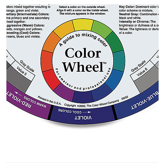 High Quality Rotating Color Wheel Mixing Guide LARGE SIZE 23cm Diameter