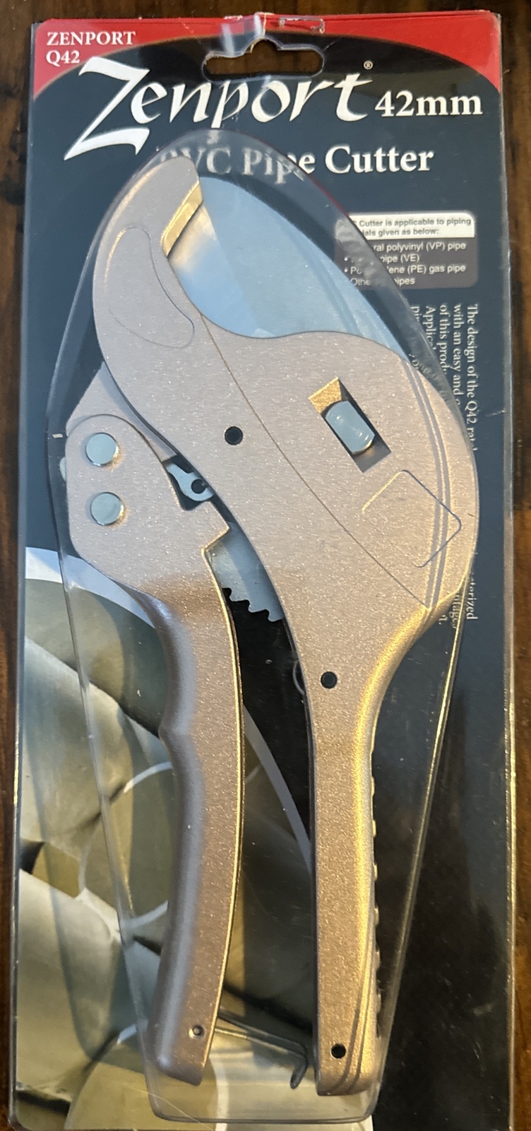 Zenport Q42 PVC Pipe Cutter – Cuts up to 42mm (1.65in)