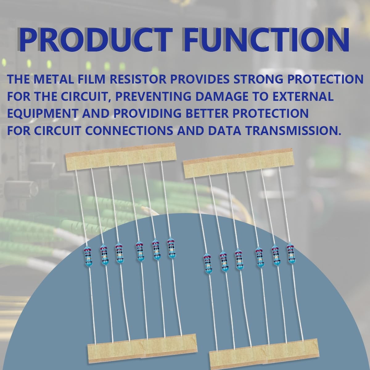 100 Pcs 1/4W 1 Tolerance 22 Ohm Metal Film Resistor Resistance Color: 100 pcs