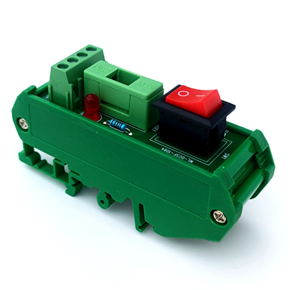 DIN Rail Mount 1 Position Switch DC Power Distribution Strip Module
