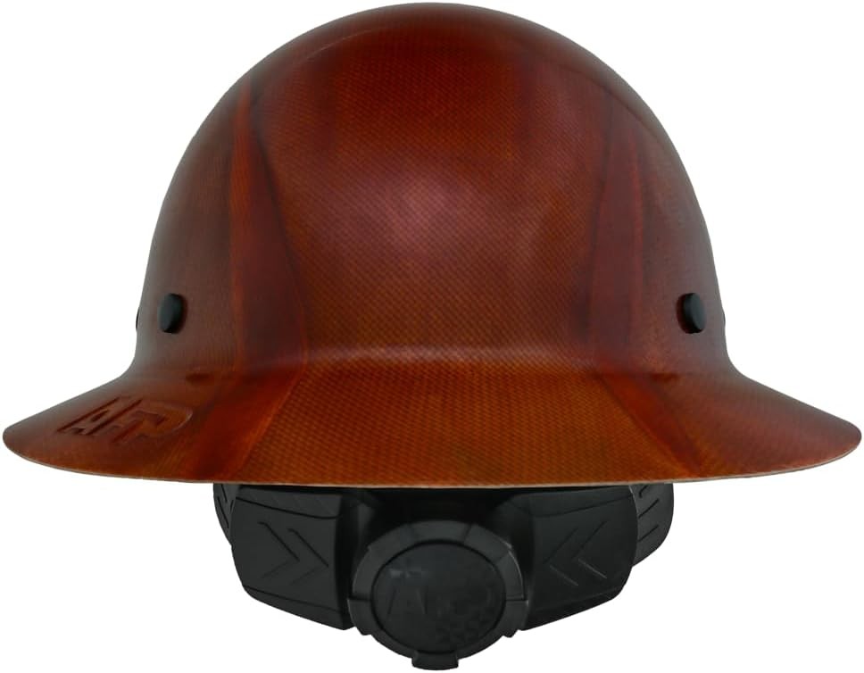 AFP Fiber Full Brim Hard Hat | 6 Point Ratchet Suspension | OSHA & ANSI Rated