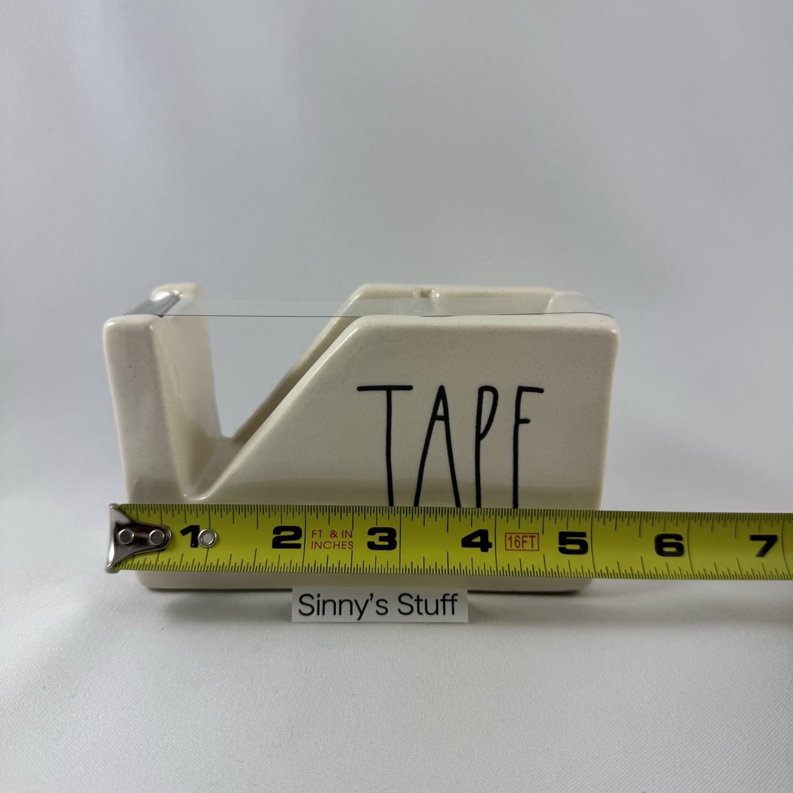 New Rae Dunn Artisan Collection Ivory Ceramic Tape Dispenser