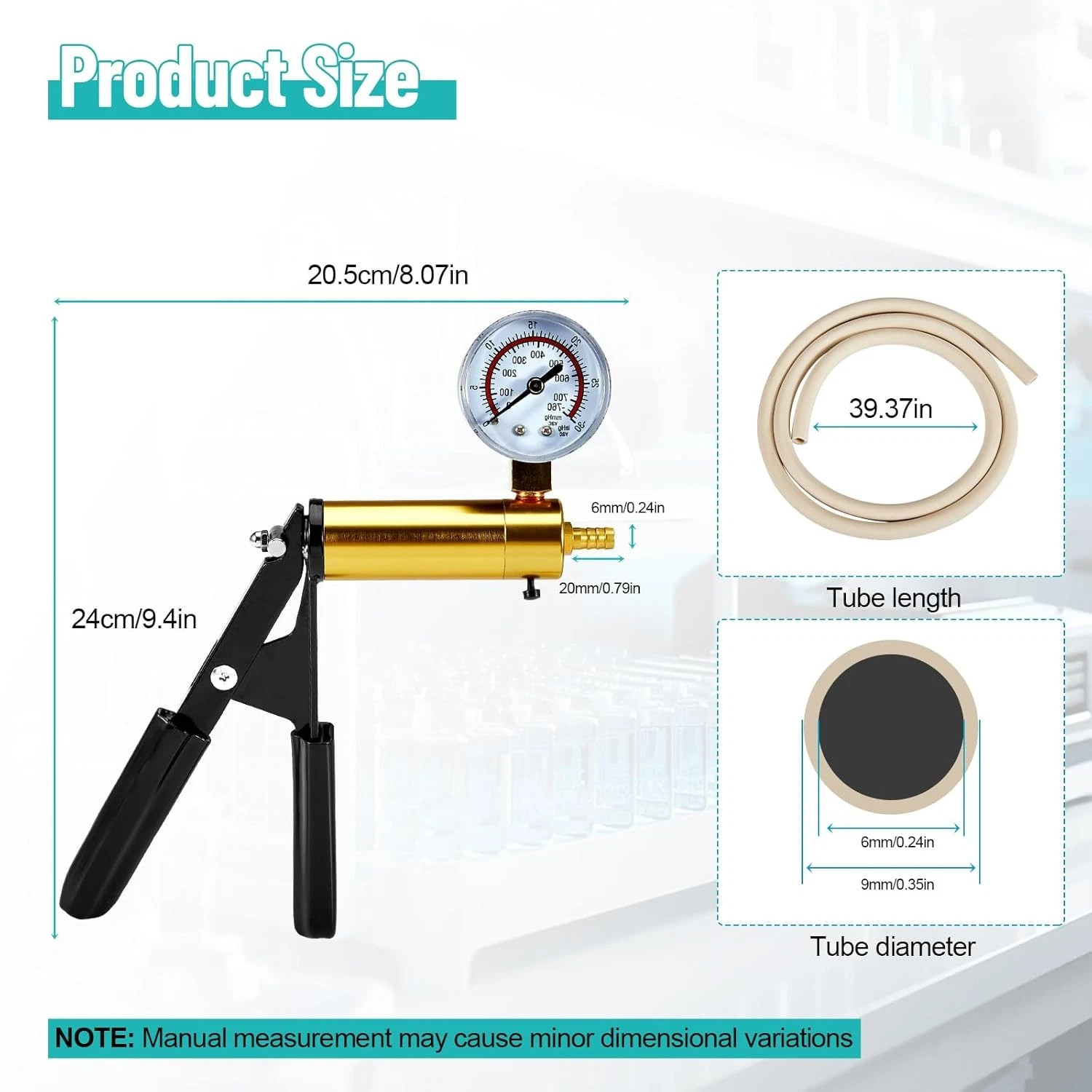 Lab Manual Hand Vacuum Pump Lab Hand-held Vacuum Pump Pressure Suction Pumps US