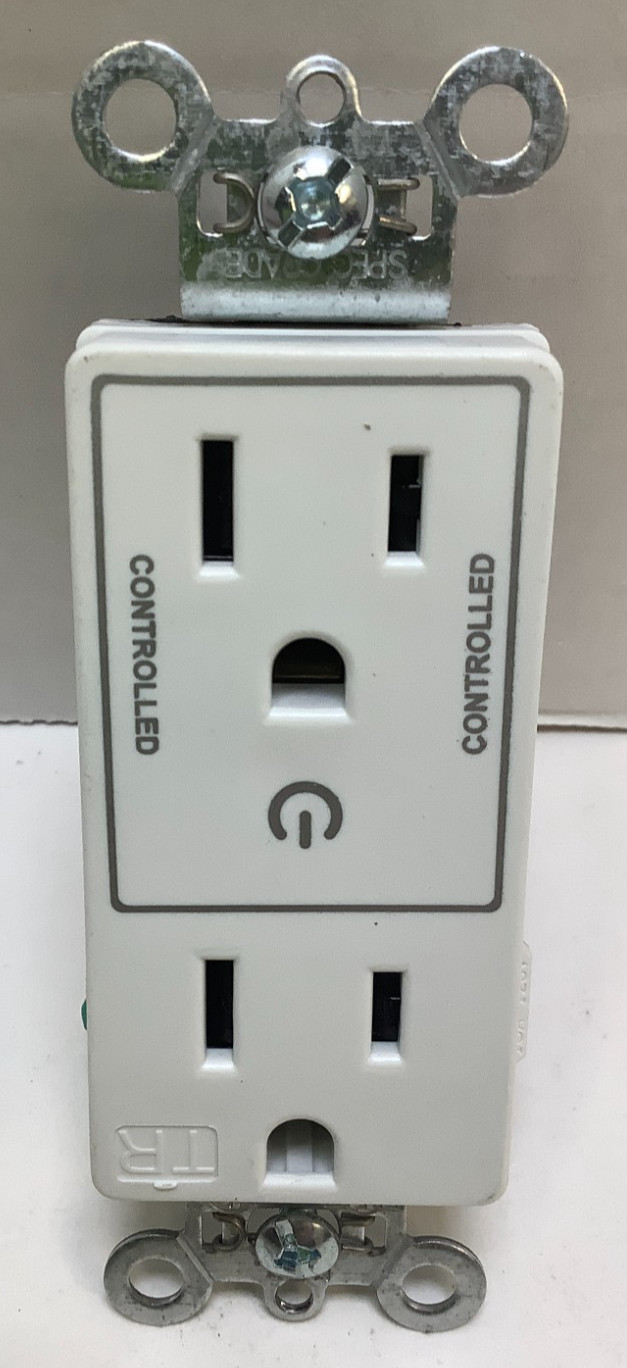 Legrand TR26262CHW Half Controlled Decorator Receptacle, 15A, White, Case of 10