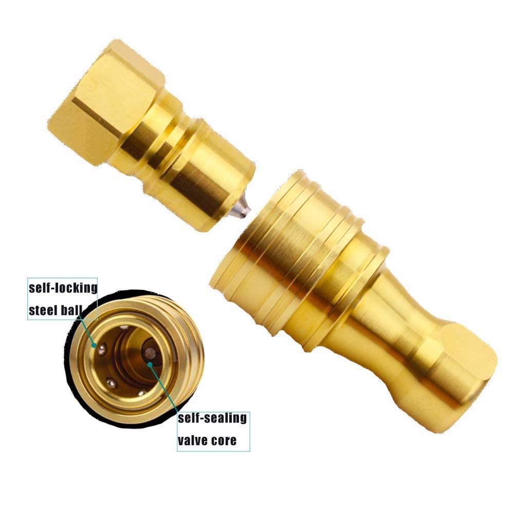 2 Set 1/4″ Quick Disconnect Coupler Valve for Carpet Cleaning Wand Truck Mount