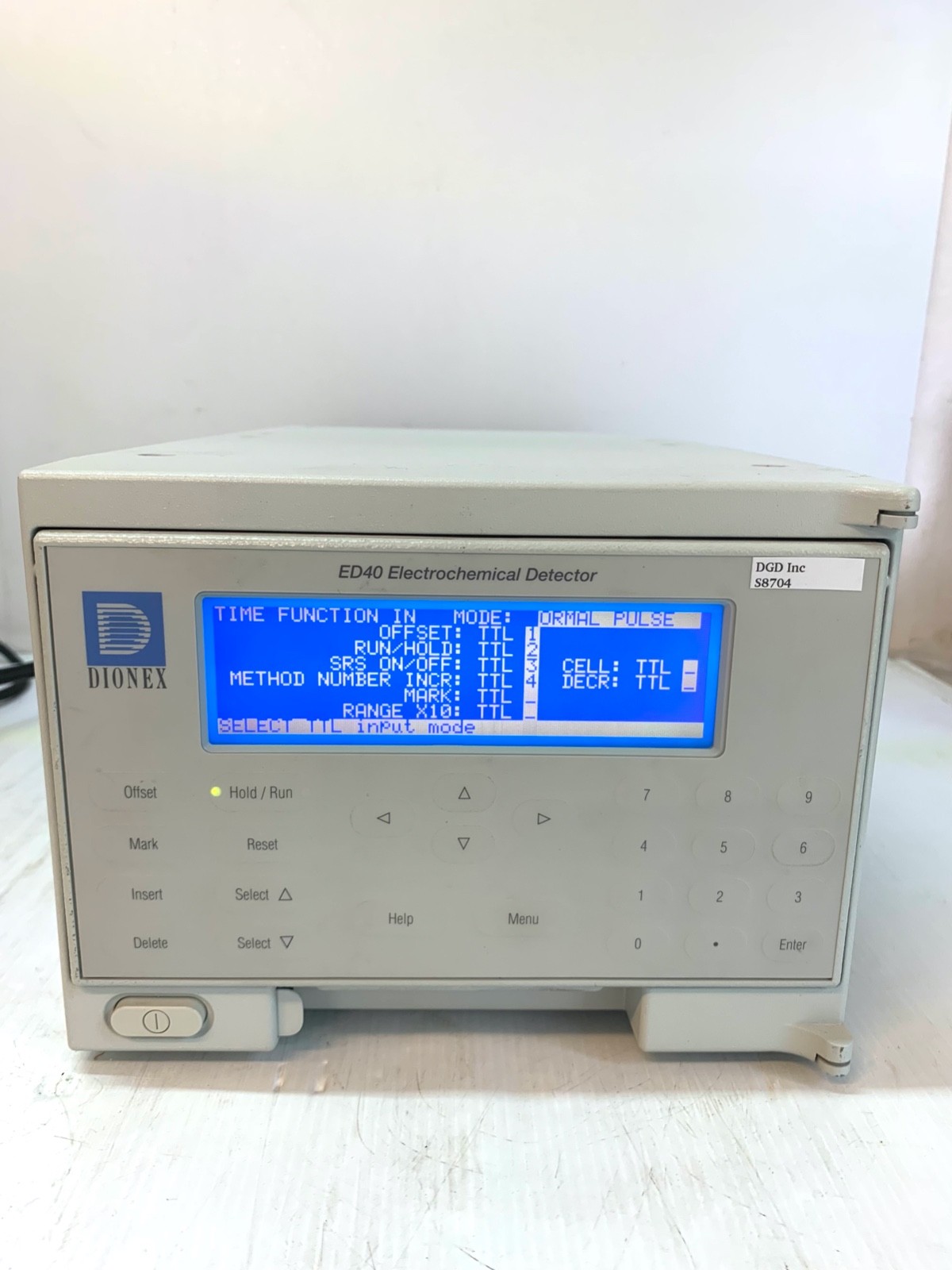 Dionex ED40-1 Electrochemical Detector Working Condition S8704 ARA