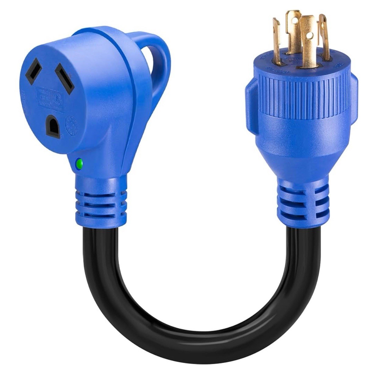 4 Prong 30 Amp RV Generator Adapter Cord NEMA L14-30P to TT-30R Adapter Cord 12″