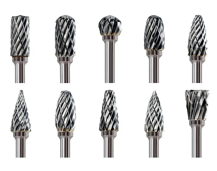 10 Pcs Dental Lab Polishing Bur Drills Tungsten Steel Carbide Burs Burrs 2.35MM