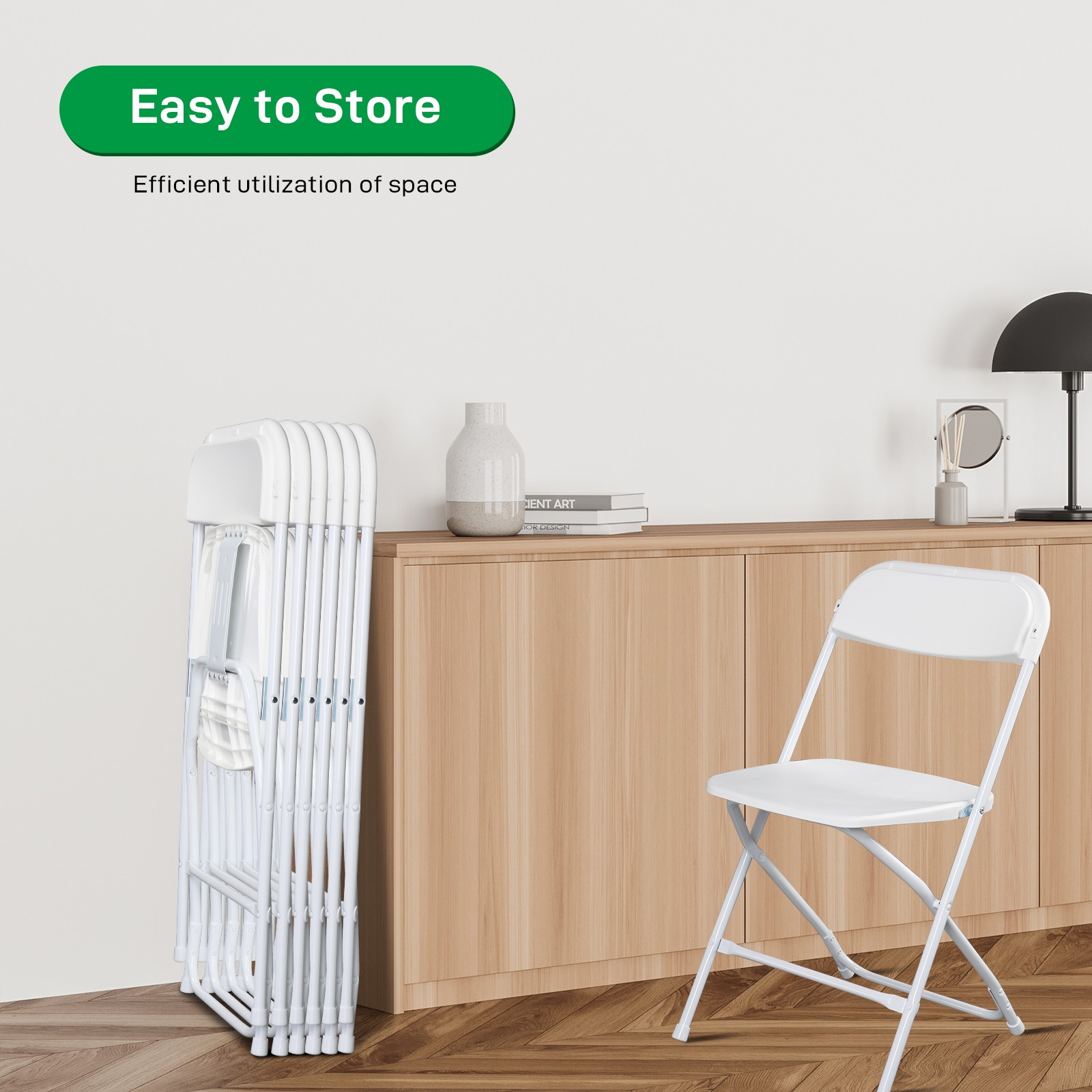 6-10PCS Wedding Party Event Quality Commercial Plastic Stackable Folding Chairs