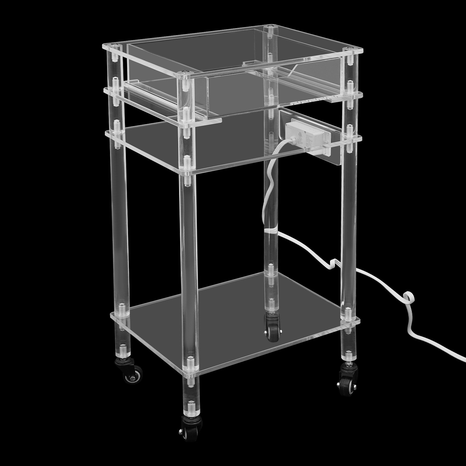 Acrylic Printer Stand Printer Stand W Wheels&Us Standard Plug Office Furniture