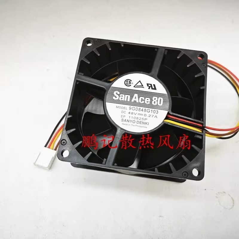 1PCS 9G0848G103 SANYO DENKI San Ace 80 DC48V 0.27A Industrial Server Cooling Fan