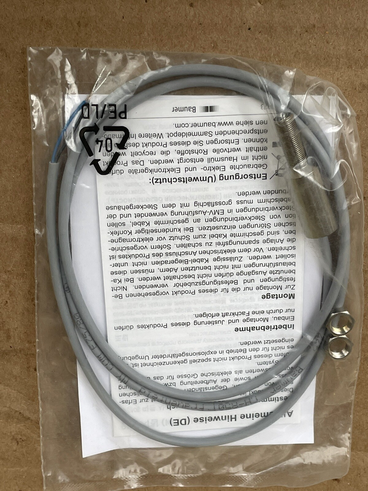 New BAUMER ELECTRIC 10211158 Sensor – MY COM E75/80, 15VDC/24VAC, 2mA, IP50, NC