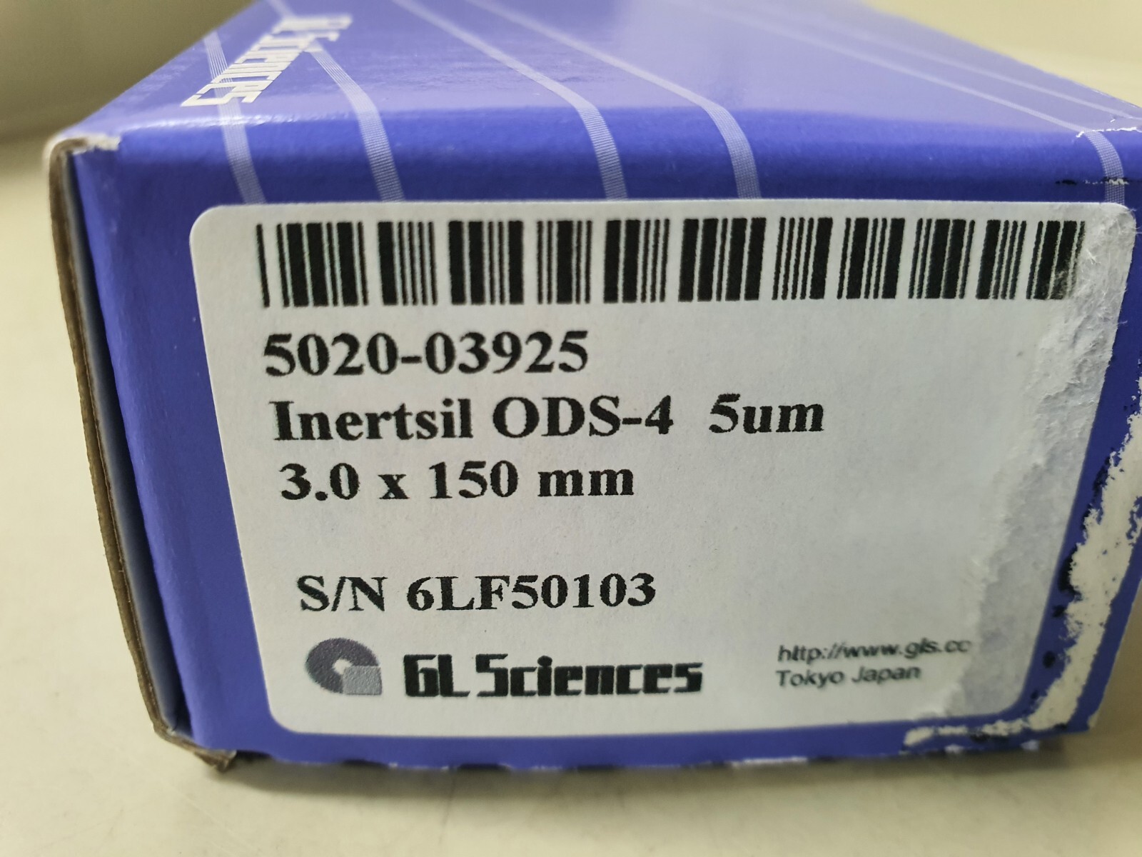 Item number: 5020-03925 HPLC Column Inertsil ODS-4 100Å, 5µm, 3.0 x 150mm
