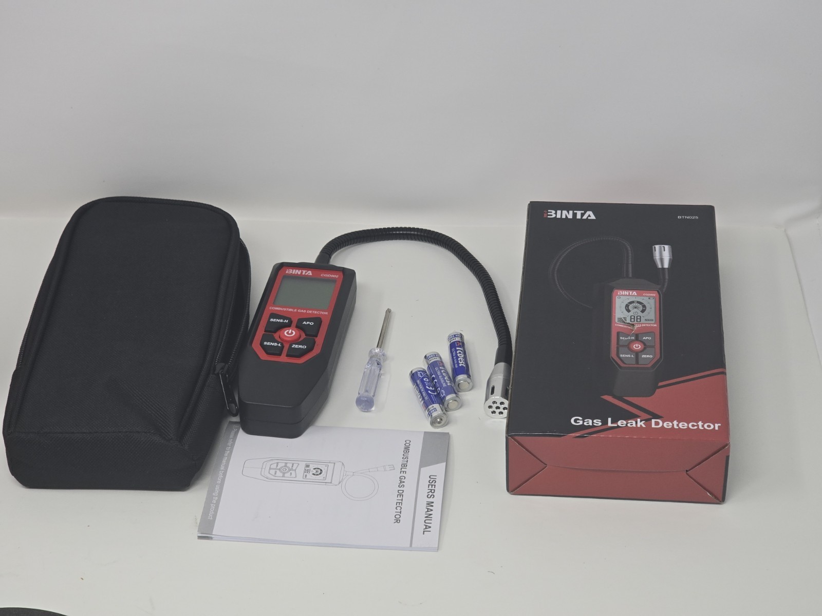 Natural Gas Detector, Combustible Gas Leak Detector with Probe