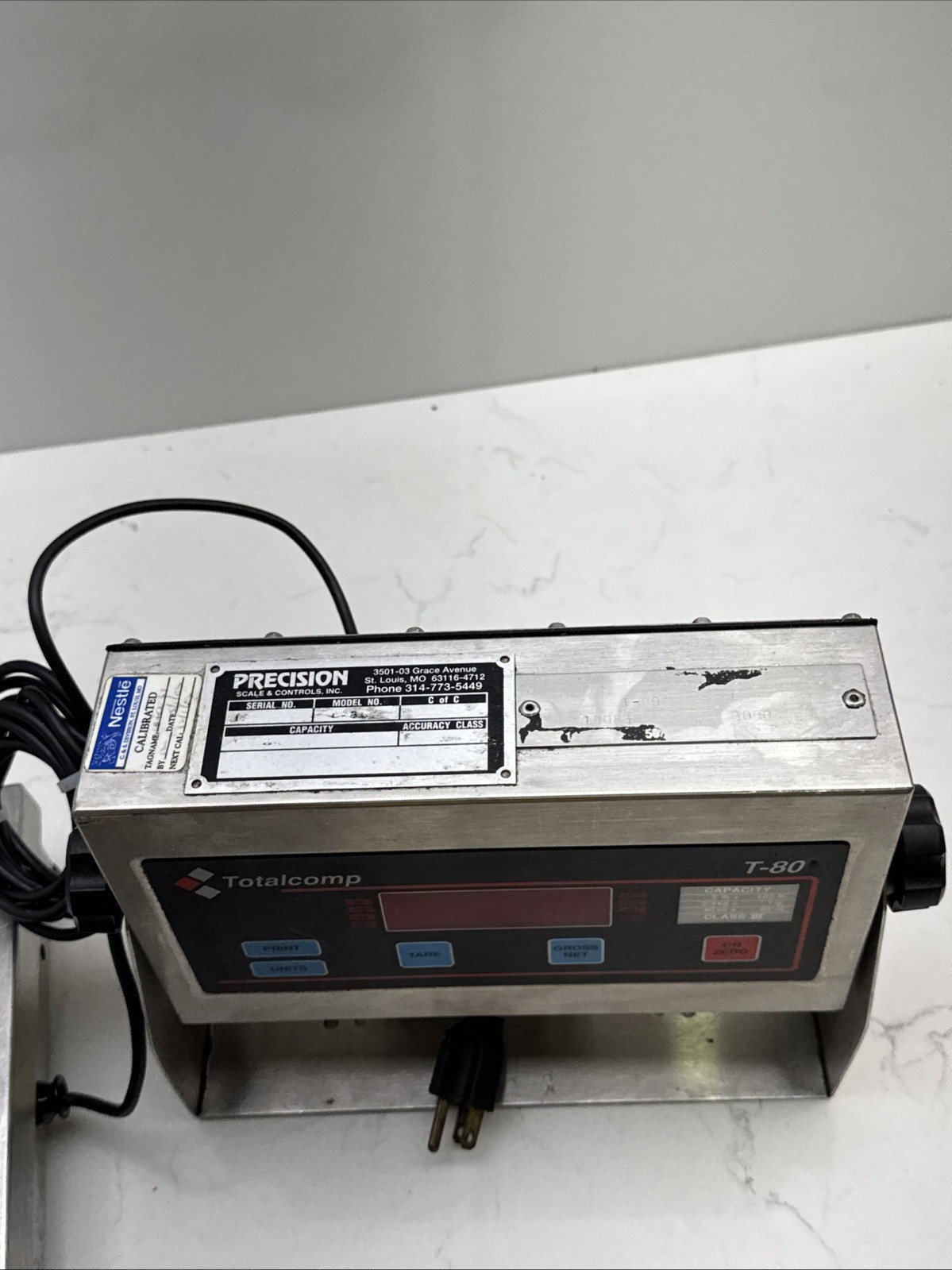 Doran Scales Stainless Steel Digital Scale 7005 P Base Totalcomp T-80 5 Lb