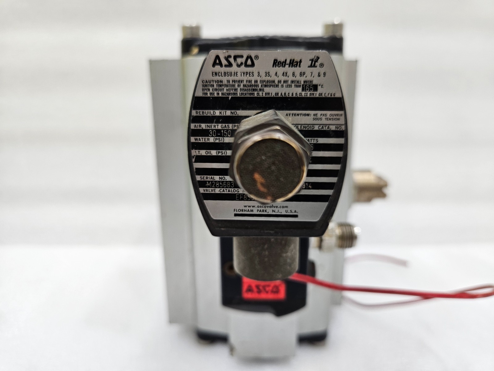ACTREG PNEUMATIC ACTUATOR MAX PRESSURE 8 BAR WITH ASCO 8551B401 M0 VALVE