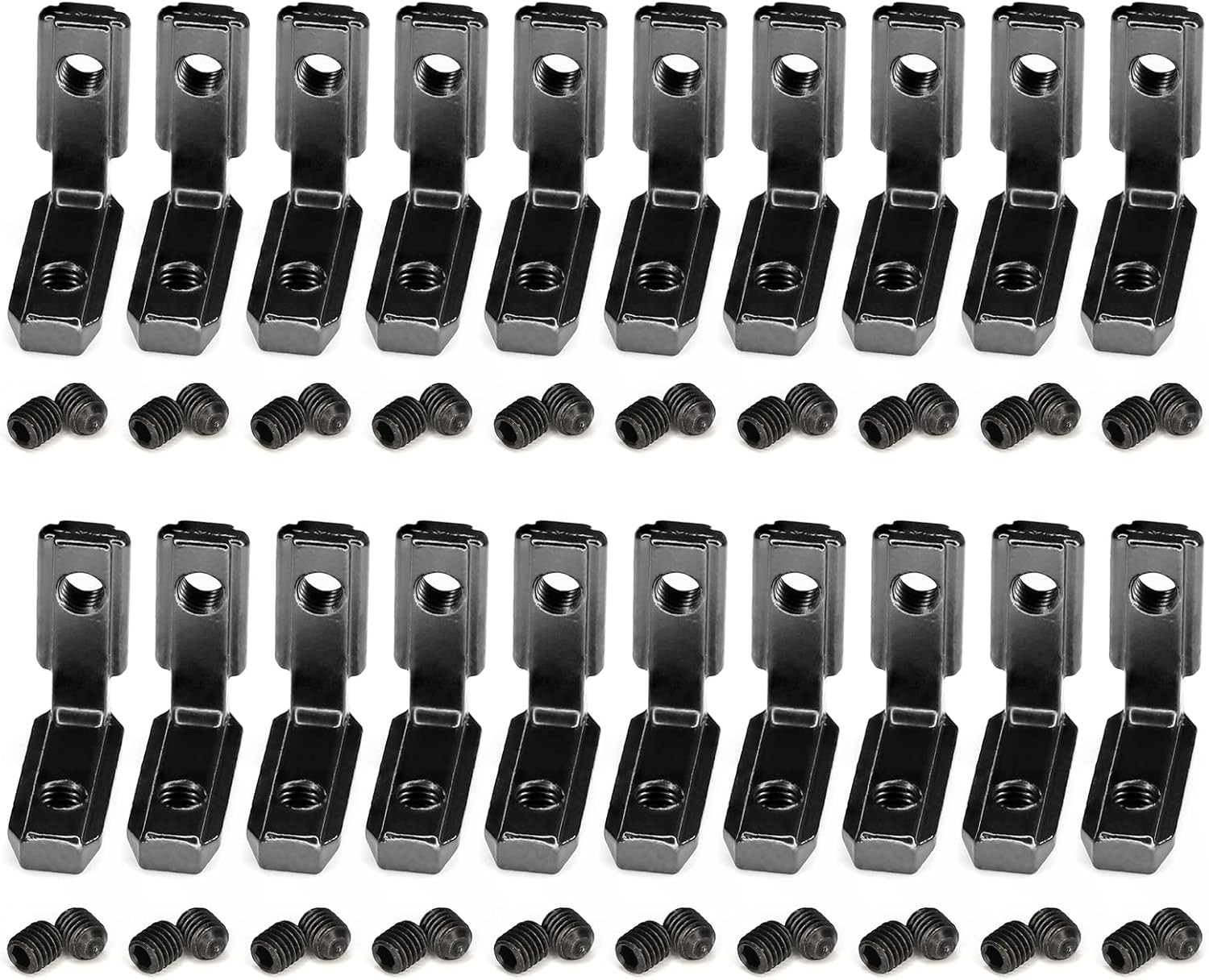 2020 Series Inner Aluminum Extrusion Connector with Screws,L Brackets L Shape Bl