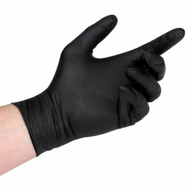 Advance Exam Nitrile Gloves Powder Free Black, Case Of 1000 PCs Small 5 Mil