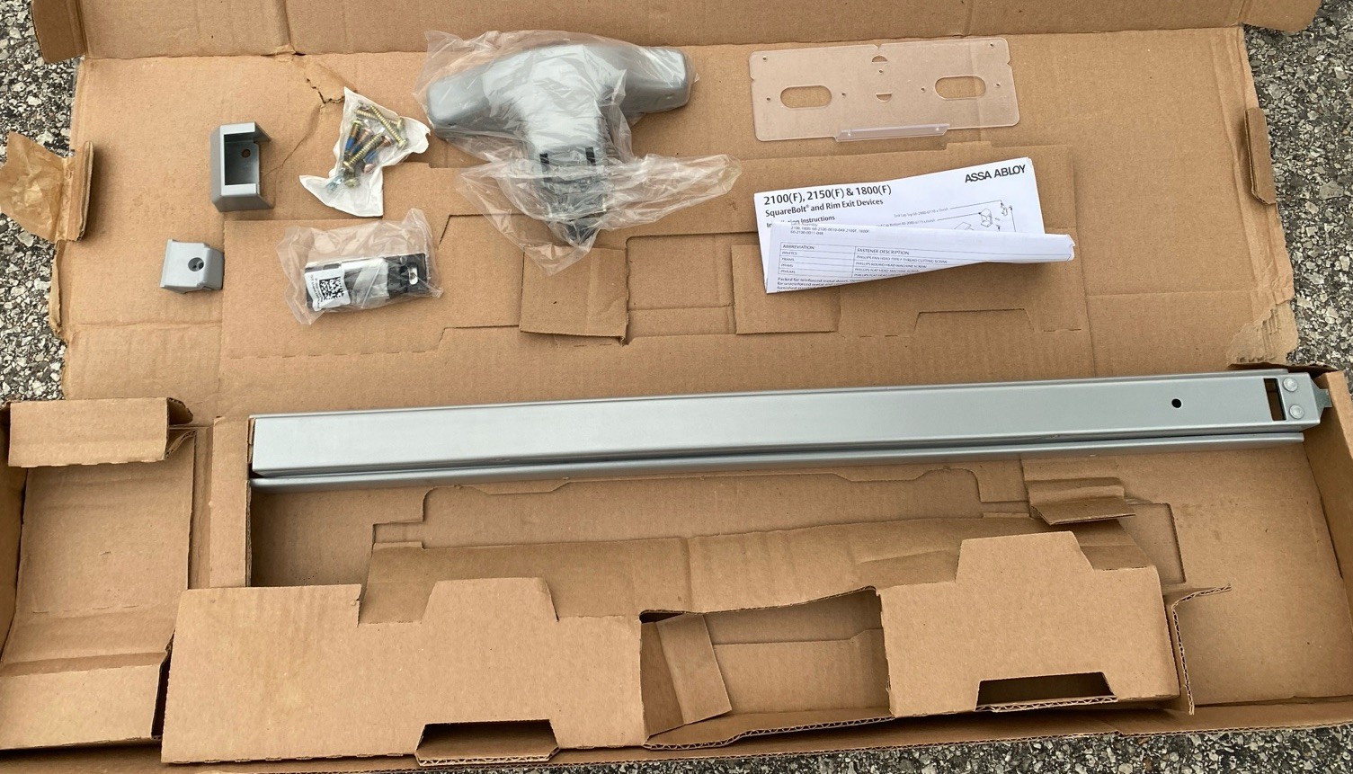 ASSA ABLOY ACCENTRA 2100-36 Exit Device Panic Bar Aluminum 36in Door