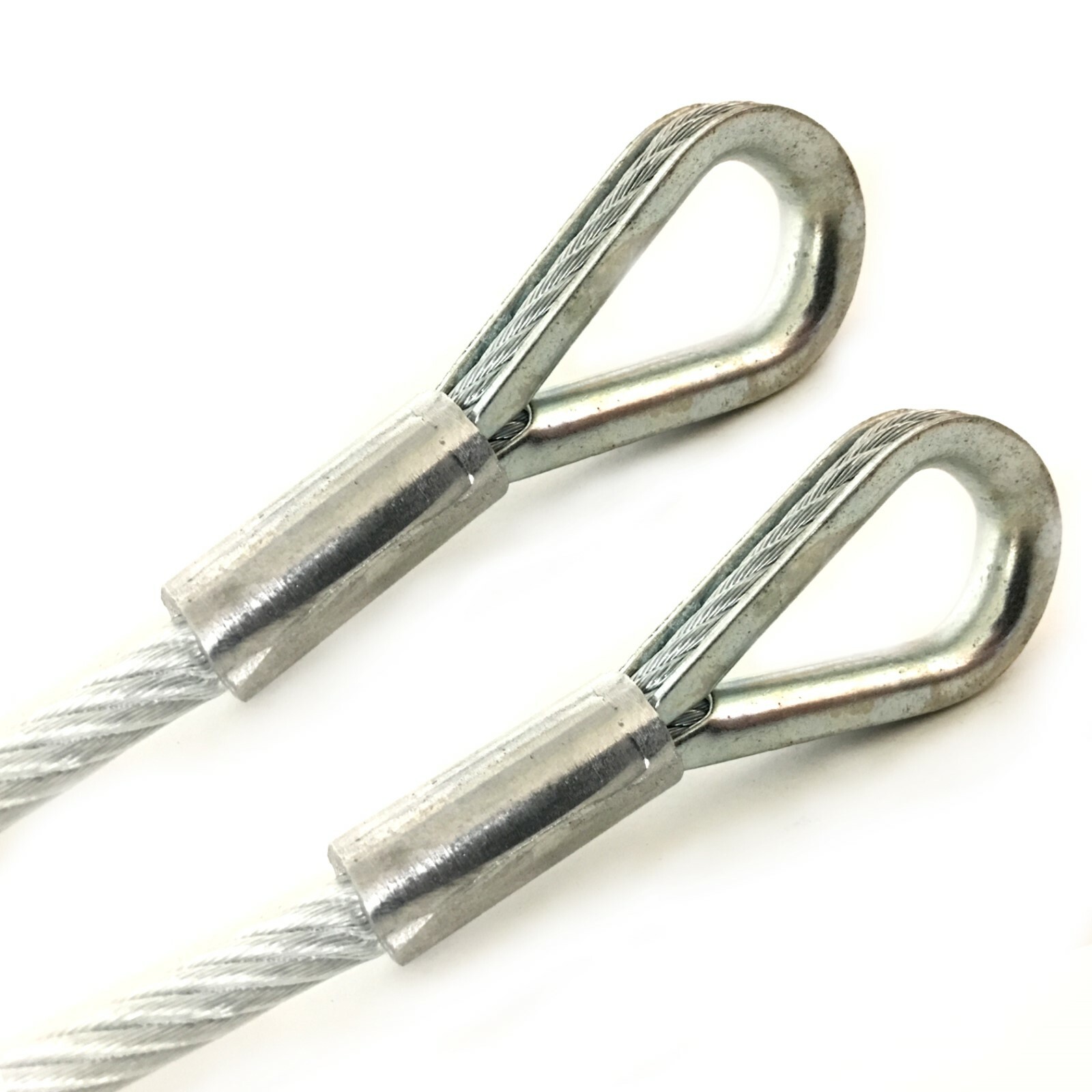 1/4″ Vinyl Coated Wire Rope with Thimbles, 3/16″ 7×19 Core Braided Steel Cable
