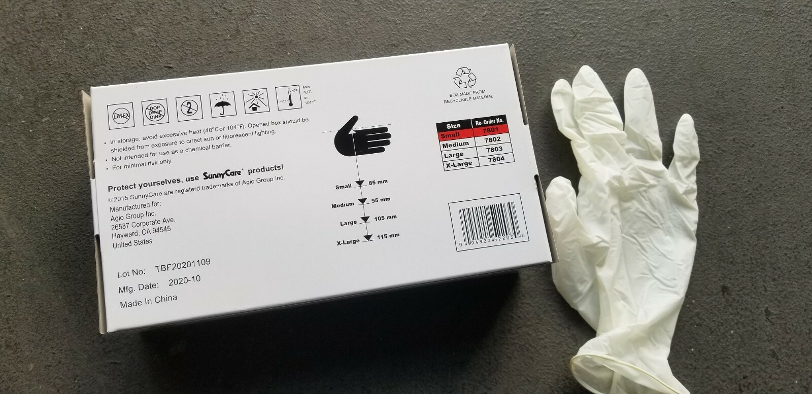 100qty Vinyl (Powder FREE) Gloves Size Small