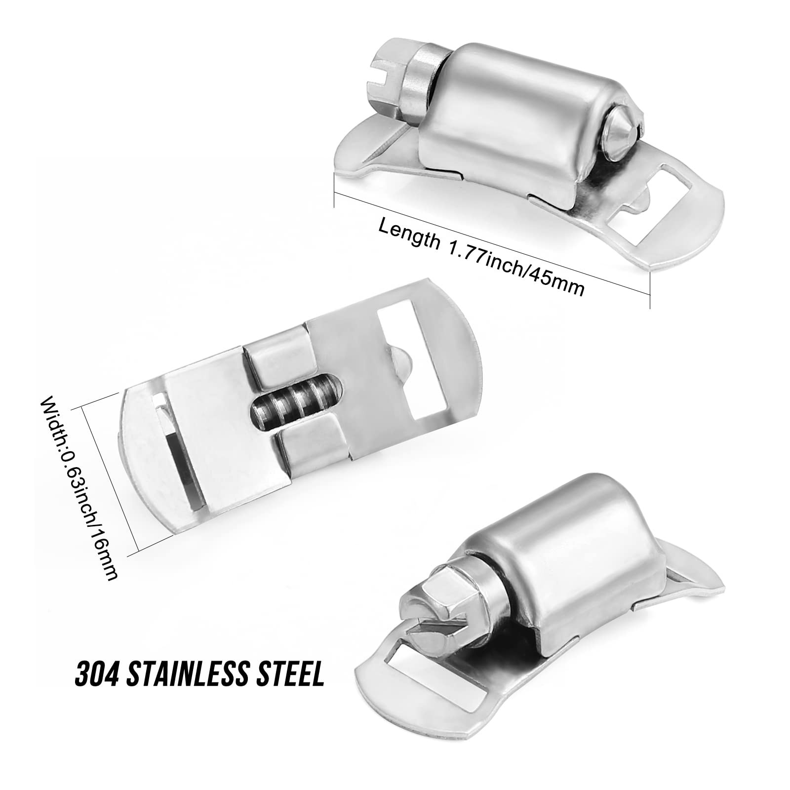 8.5 Ft DIY Hose Clamp Metal Strap with 6 Fasteners Silver Kit