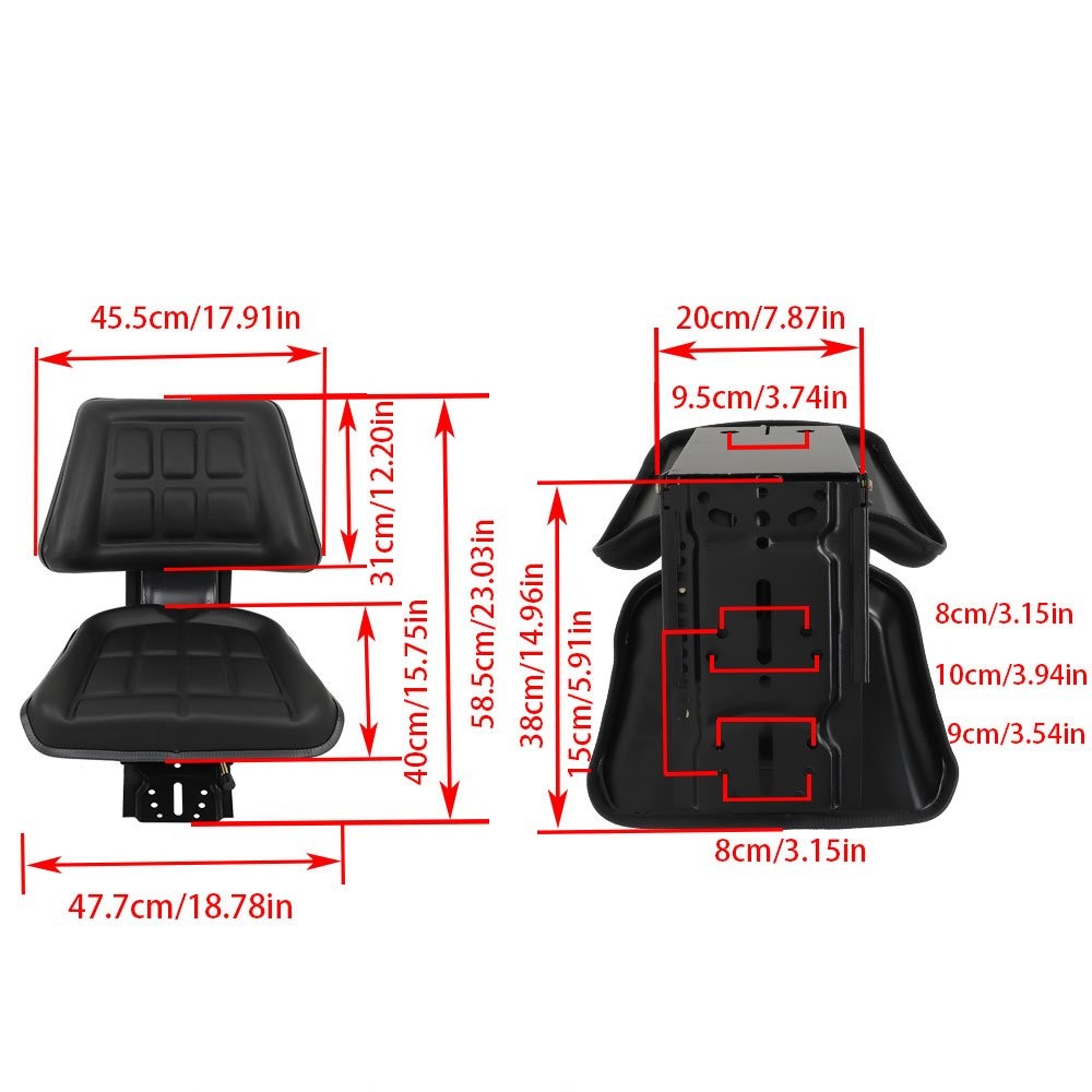 For Massey Ferguson 255 265 270 271 274 275 285 Black Tractor Suspension Seat US