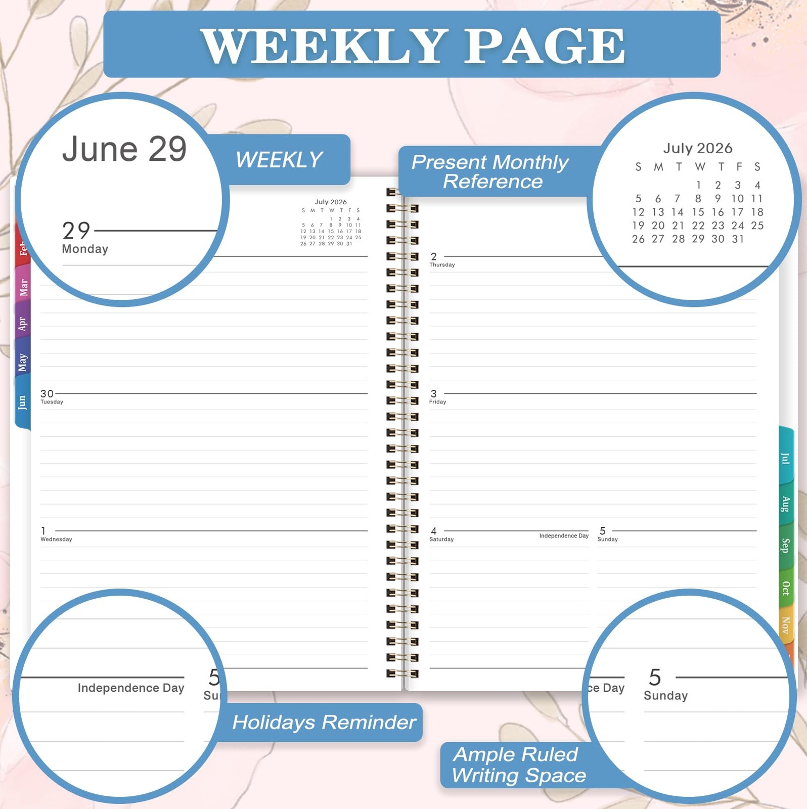 2026 Planner – Jan. 2026 – Dec. 2026, 8.5″ x 11″ Planner Weekly and Monthly, …