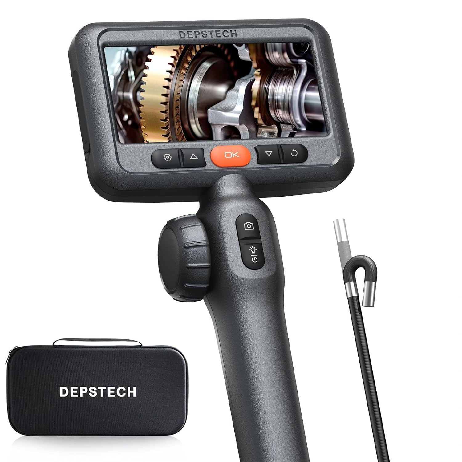 210� Two-Way Articulating Borescope, 0.24in Ultra-Slim Endoscope Camera with …