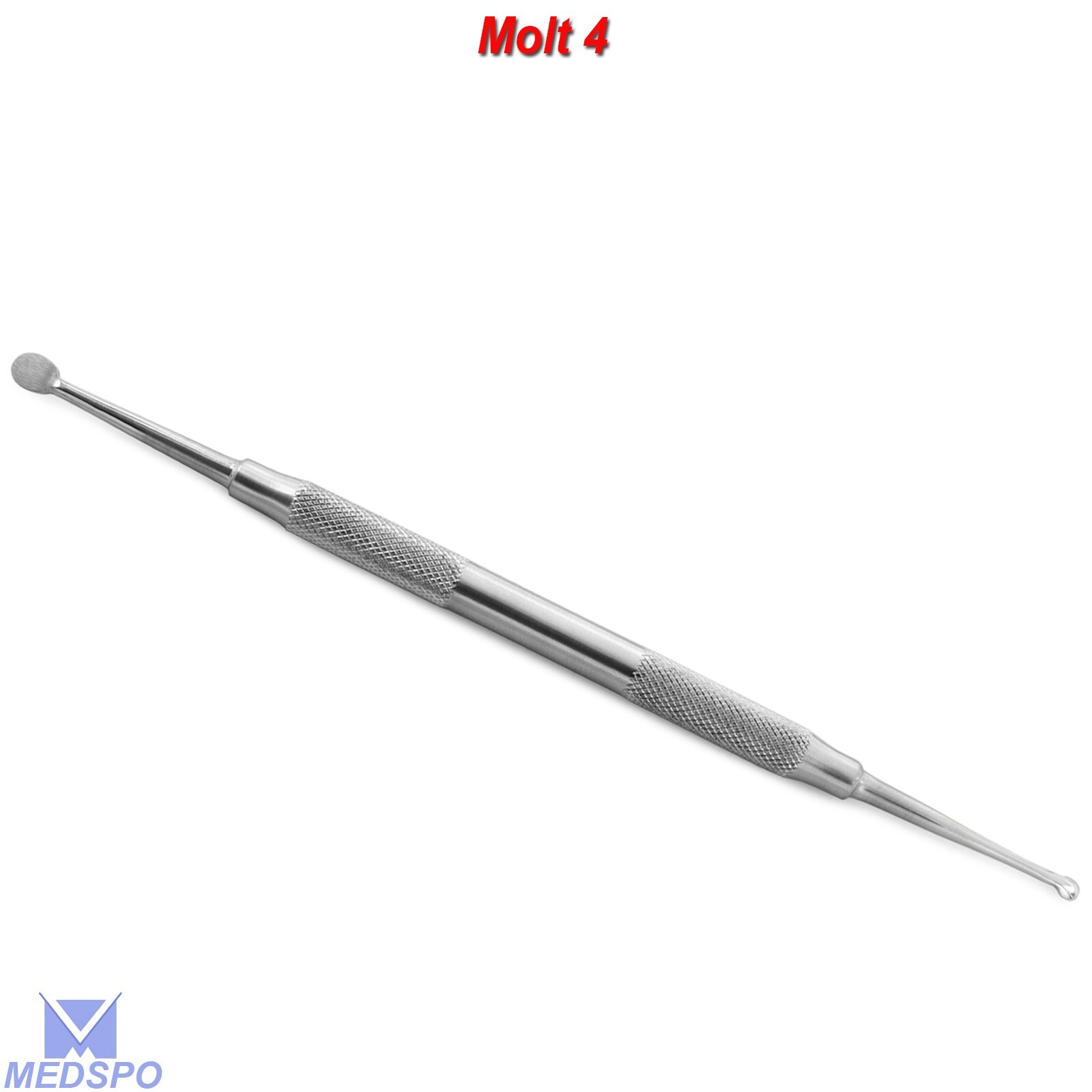 Dental Implant Periosteal Elevator 3.5mm – 7.5mm Molt #4 Surgical Bone Curette
