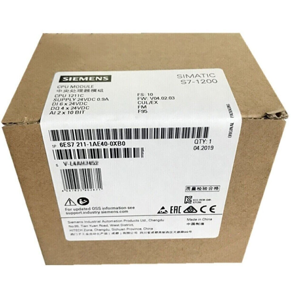 6ES7211-1AE40-0XB0 1PCS NEW SIEMENS 6ES7211-1AE40-0XB0 SIMATIC S7-1200 CPU 1211C