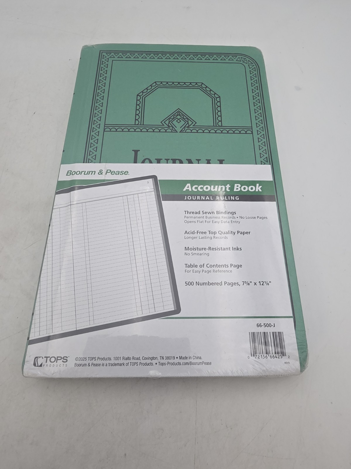 Boorum & Pease Record/Account Book Journal Rule Blue 500 Pages 12 1/8 x 7 5/8